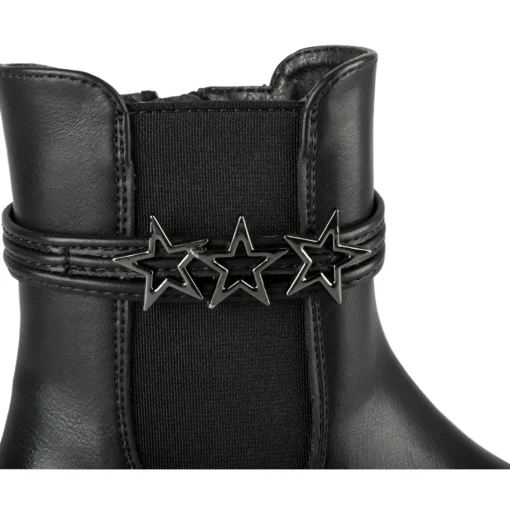 Bottines NOIR Fille Motif Uni Fermeture éclair