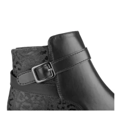 Bottines NOIR Fille Motif Uni Fermeture éclair