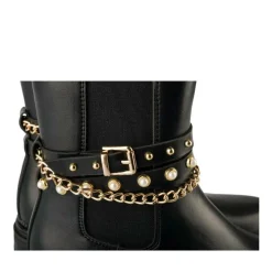 Bottines NOIR Fille Motif Chaîne Fermeture éclair