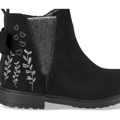 Bottines NOIR Fille Motif Uni Fermeture éclair