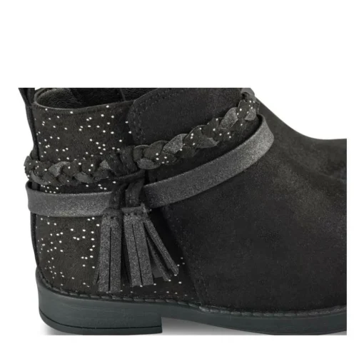 Bottines NOIR Fille Motif Paillettes Fermeture éclair