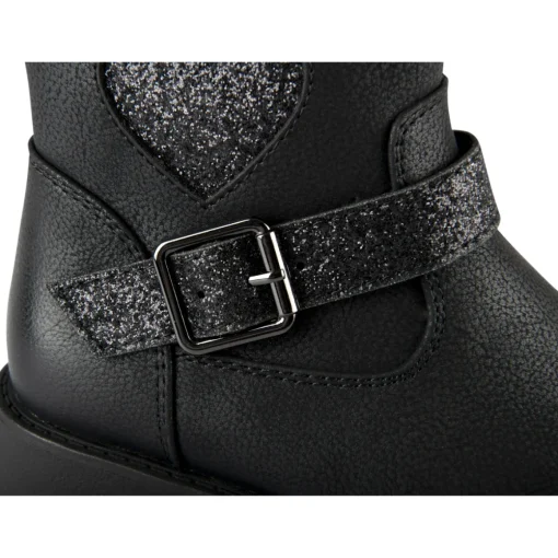 Bottines NOIR Fille Motif Uni Fermeture éclair