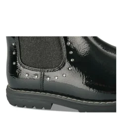 Bottines NOIR Fille Motif Vernis Fermeture éclair