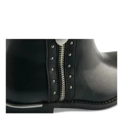 Bottines NOIR Fille Motif Coeurs Fermeture éclair