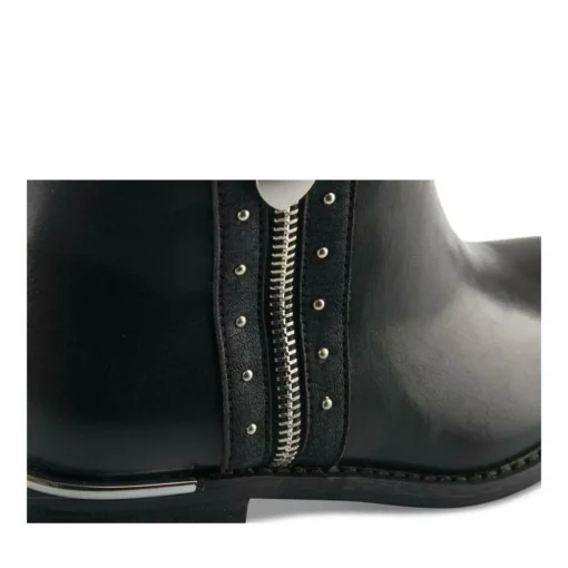 Bottines NOIR Fille Motif Coeurs Fermeture éclair
