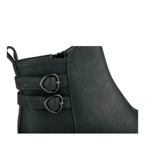 Bottines NOIR Fille Motif Uni Fermeture éclair