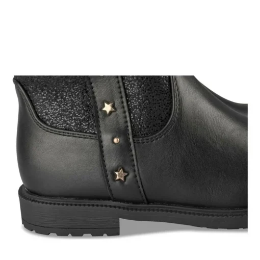 Bottines NOIR Fille Motif Clouté Fermeture éclair