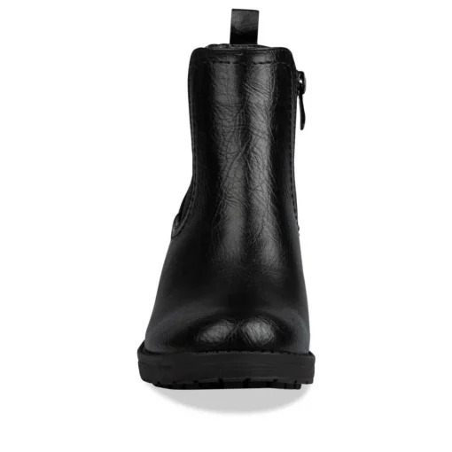 Bottines NOIR Fille Motif Uni Fermeture éclair