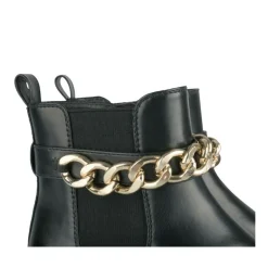 Bottines NOIR Fille Motif Chaîne Fermeture éclair
