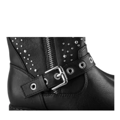 Bottines NOIR Fille Motif Clouté A Enfiler