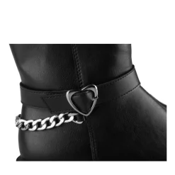 Bottines NOIR Fille Motif Chaîne Fermeture éclair