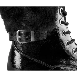 Bottines NOIR Fille Motif Uni Fermeture éclair