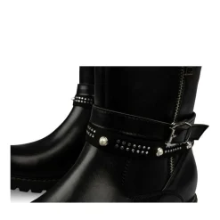 Bottines NOIR Fille Motif Uni Fermeture éclair