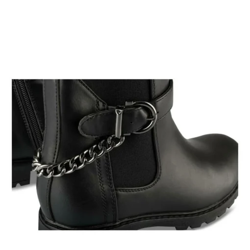 Bottines NOIR Fille Motif Chaîne Fermeture éclair