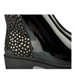 Bottines NOIR Fille Motif Vernis Fermeture éclair