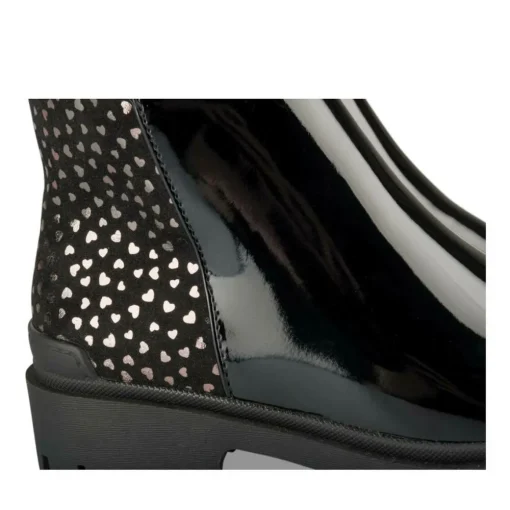 Bottines NOIR Fille Motif Vernis Fermeture éclair