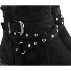 Bottines NOIR Fille Motif Uni Fermeture éclair
