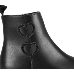 Bottines NOIR Fille Motif Uni Fermeture éclair