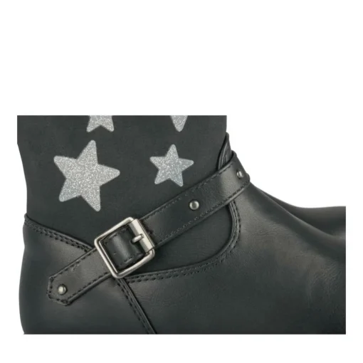 Bottines NOIR Fille Motif Etoiles Fermeture éclair