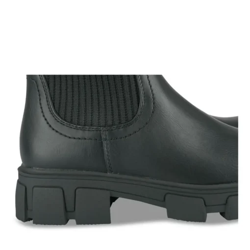 Bottines NOIR Fille Motif Uni A Enfiler
