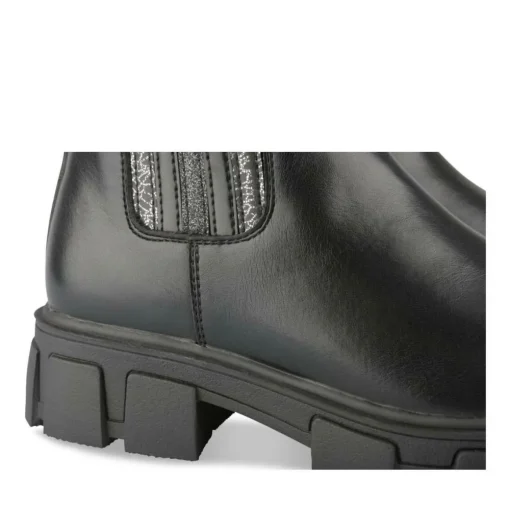 Bottines NOIR Fille Motif Paillettes Fermeture éclair