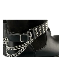 Bottines NOIR Fille Motif Chaîne Fermeture éclair