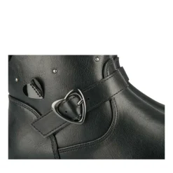 Bottines NOIR Fille Motif Coeurs Fermeture éclair