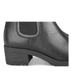 Bottines NOIR Fille Motif Uni Fermeture éclair