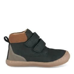 Bottines NOIR Garçon CUIR Motif Uni Scratch