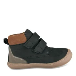 Bottines NOIR Garçon CUIR Motif Uni Scratch