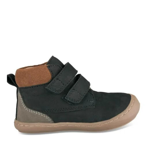 Bottines NOIR Garçon CUIR Motif Uni Scratch