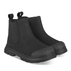 Bottines NOIR Garçon Motif Uni Fermeture éclair