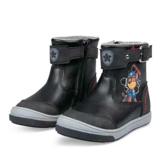 Bottines NOIR Garçon Motif Animal Fermeture éclair