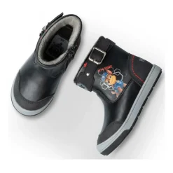 Bottines NOIR Garçon Motif Animal Fermeture éclair