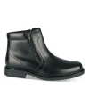 Bottines NOIR Homme CUIR Motif Uni Fermeture éclair