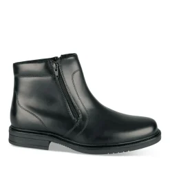 Bottines NOIR Homme CUIR Motif Uni Fermeture éclair