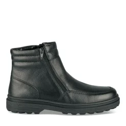 Bottines NOIR Homme CUIR Motif Uni Fermeture éclair