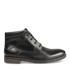 Bottines NOIR Homme CUIR Motif Uni Lacets