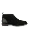 Bottines NOIR Homme CUIR Motif Uni Lacets