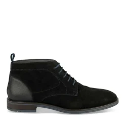 Bottines NOIR Homme CUIR Motif Uni Lacets