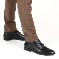 Bottines NOIR Homme CUIR Motif Uni A Enfiler