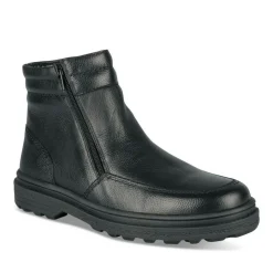 Bottines NOIR Homme CUIR Motif Uni Fermeture éclair