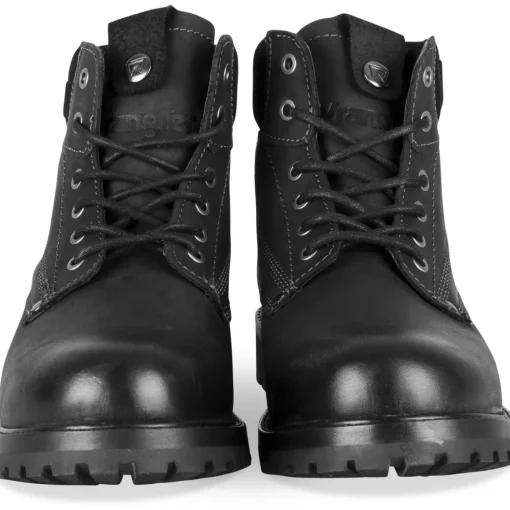 Bottines NOIR Homme CUIR Motif Uni Lacets