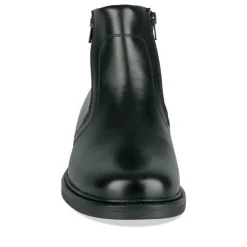 Bottines NOIR Homme CUIR Motif Uni Fermeture éclair