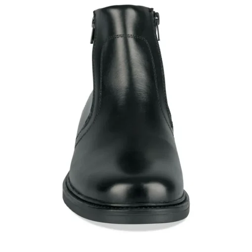 Bottines NOIR Homme CUIR Motif Uni Fermeture éclair