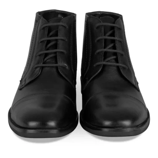 Bottines NOIR Homme CUIR Motif Uni Lacets