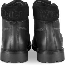 Bottines NOIR Homme CUIR Motif Uni Lacets