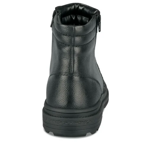 Bottines NOIR Homme CUIR Motif Uni Fermeture éclair