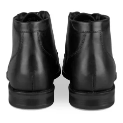 Bottines NOIR Homme CUIR Motif Uni Lacets