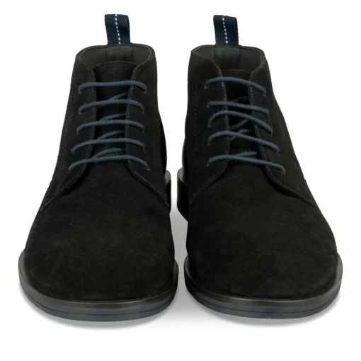 Bottines NOIR Homme CUIR Motif Uni Lacets